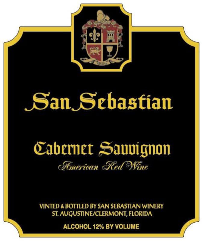 San Sebastian Winery Cabernet Sauvignon Front Label