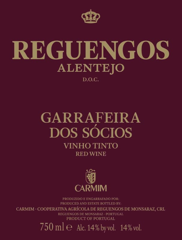 Enoforum Carmim Group Carmim Reguengos Garrafeira dos Socios 2013 Front Label