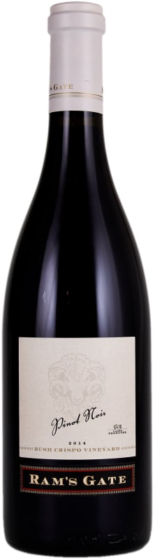 Ram's Gate Winery Bush Crispo Vineyard Pinot Noir 2014 Front Bottle Shot