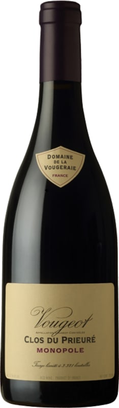 Domaine de la Vougeraie Vougeot Clos du Prieure Monopole Rouge 2002 Front Bottle Shot