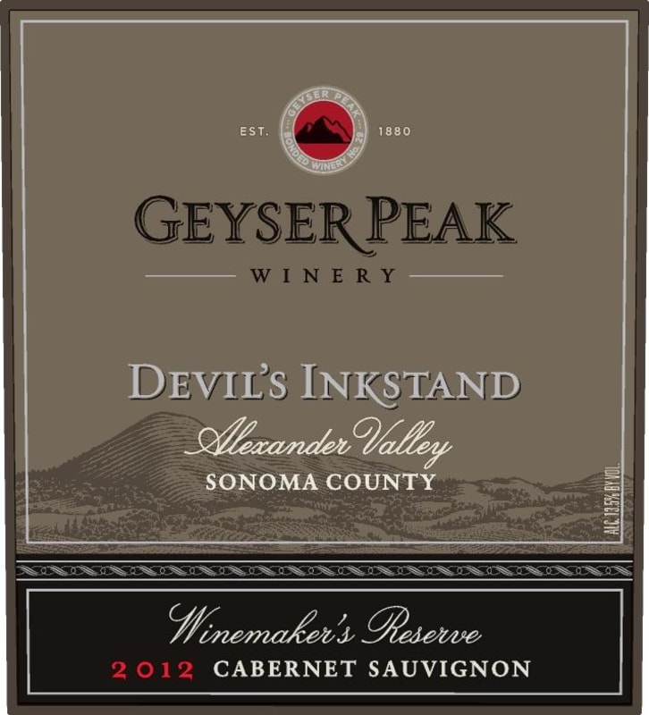 Geyser Peak Devils Inkstand Winemaker's Reserve Cabernet Sauvignon 2012 Front Label
