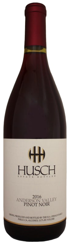 Husch Anderson Valley Pinot Noir 2016 Front Bottle Shot