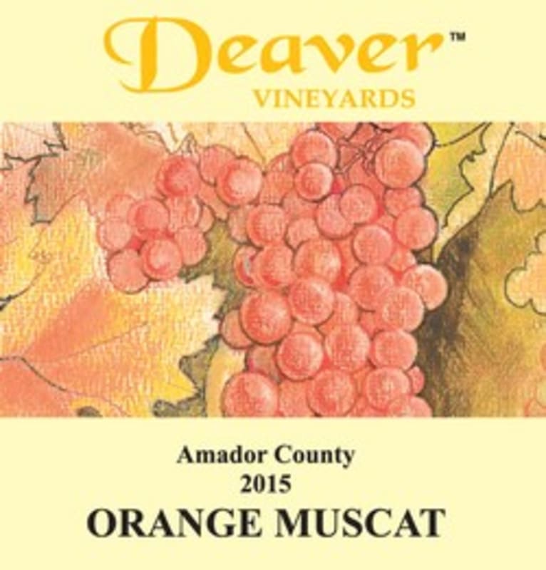 Deaver Vineyards Orange Muscat 2015 Front Label