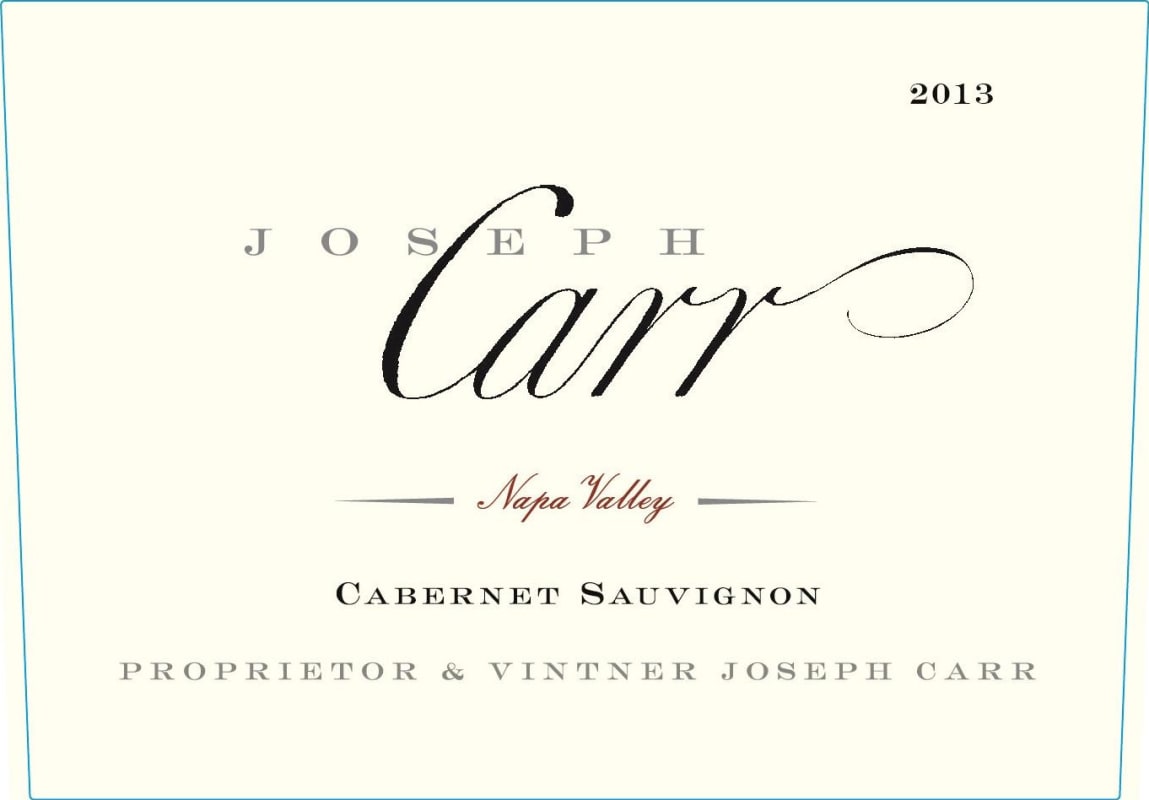 Joseph Carr Napa Valley Cabernet Sauvignon 2013 Front Label