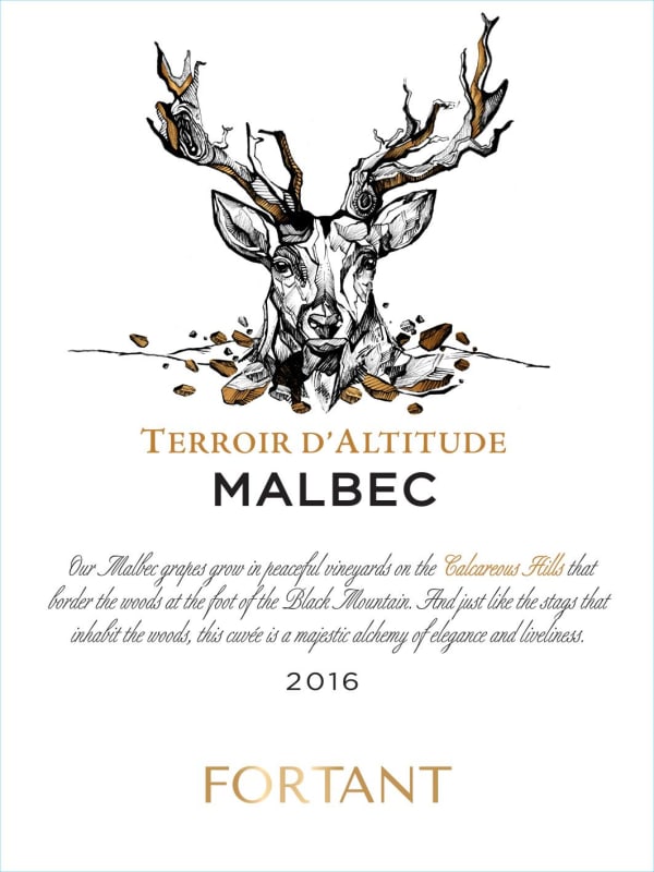 Fortant Terroir d'Altitude Malbec 2018 Front Label