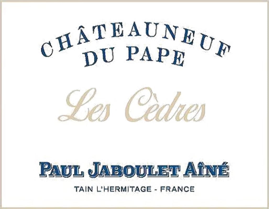Jaboulet Chateauneuf-du-Pape Les Cedres Blanc 2013 Front Label