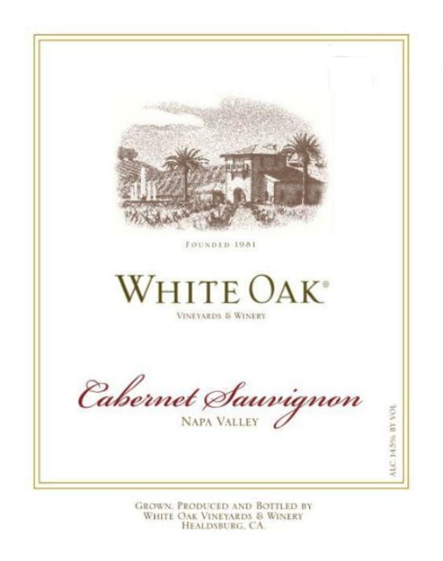 White Oak Cabernet Sauvignon 2009 Front Label