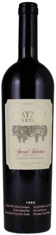 Caymus Special Selection Cabernet Sauvignon 1992 Front Bottle Shot