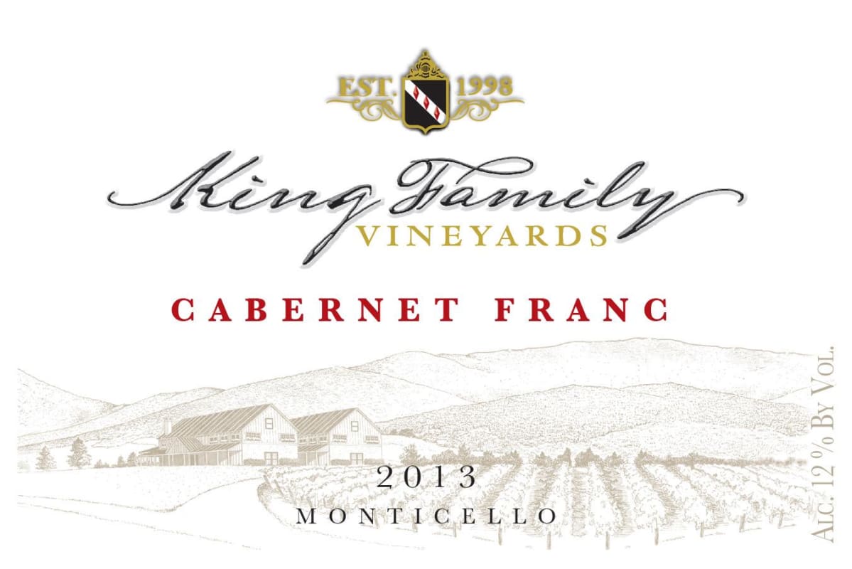 King Family Vineyards Cabernet Franc 2013 Front Label