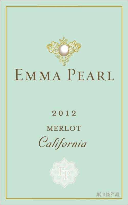 Emma Pearl Merlot 2012 Front Label