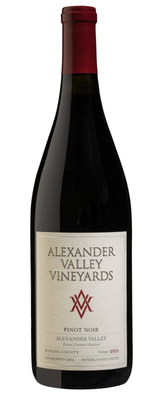 Alexander Valley Vineyards Pinot Noir 2021 Front Bottle Shot