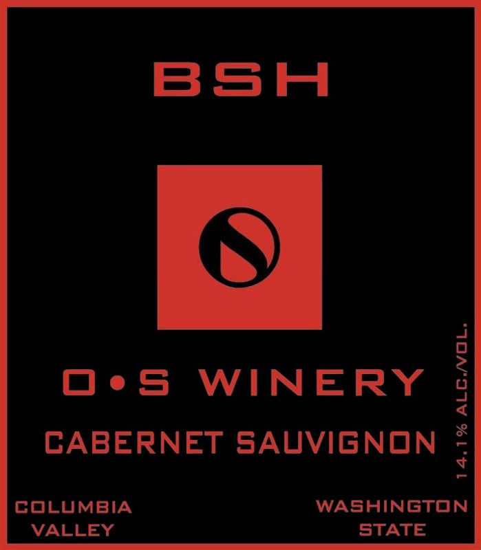 O.S Winery BSH Cabernet Sauvignon 2013 Front Label