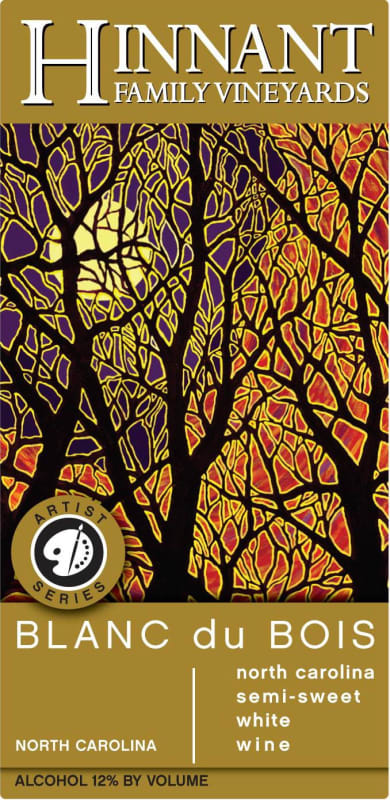 Hinnant Family Vineyards Blanc de Bois Front Label