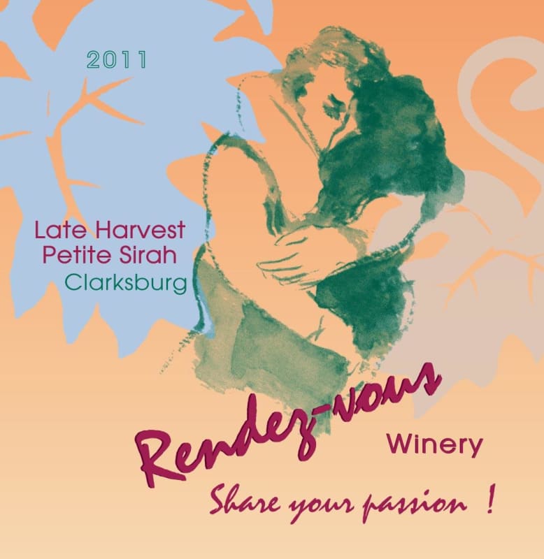 Rendez-Vous Winery Late Harvest Petite Sirah 2011 Front Label