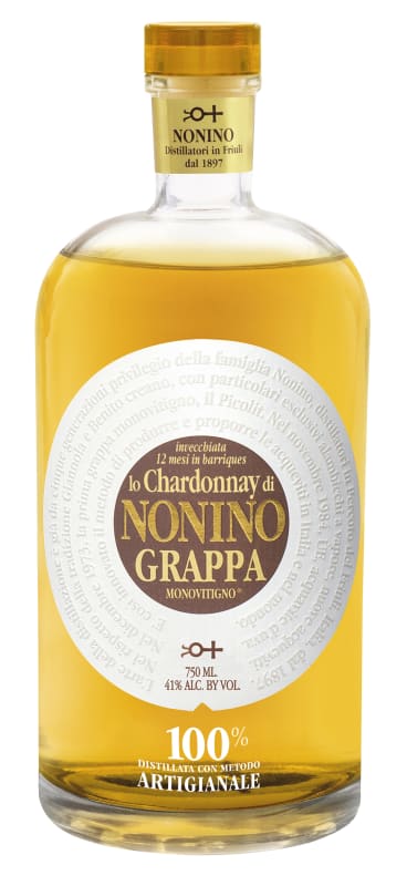 Nonino Lo Chardonnay Grappa Front Bottle Shot