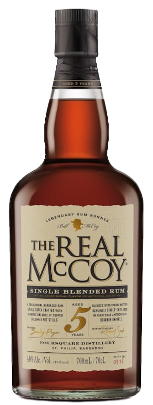 The Real McCoy 5 Year Single Blended Rum (700ML) Front Bottle Shot