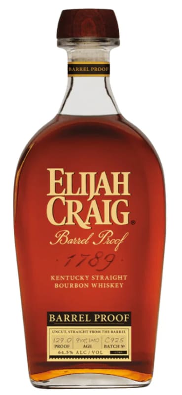 Elijah Craig Barrel Proof Batch #C925 Bourbon Whiskey Front Bottle Shot