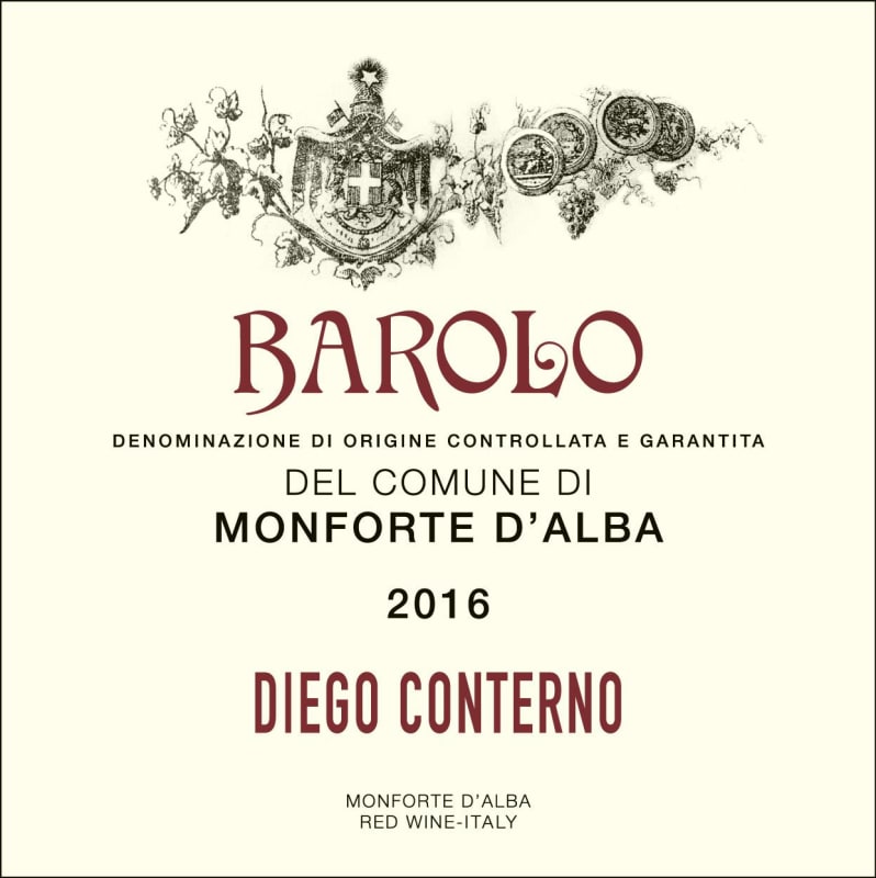 Diego Conterno Barolo del Comune di Monforte 2016 Front Label