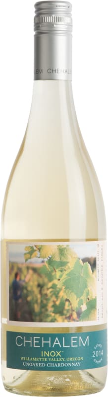 Chehalem INOX Unoaked Chardonnay 2014 Front Bottle Shot