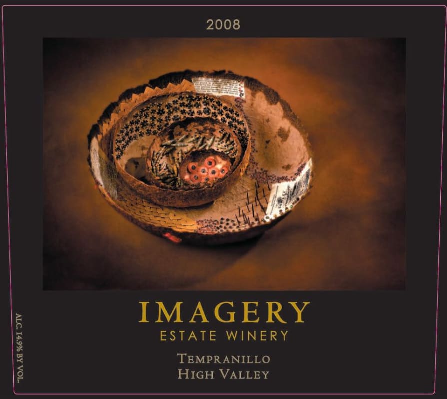 Imagery Estate Winery Tempranillo 2008 Front Label
