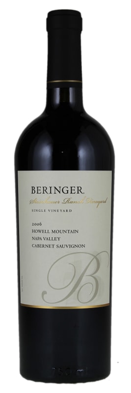 Beringer Steinhauer Ranch Vineyard Cabernet Sauvignon 2006 Front Bottle Shot