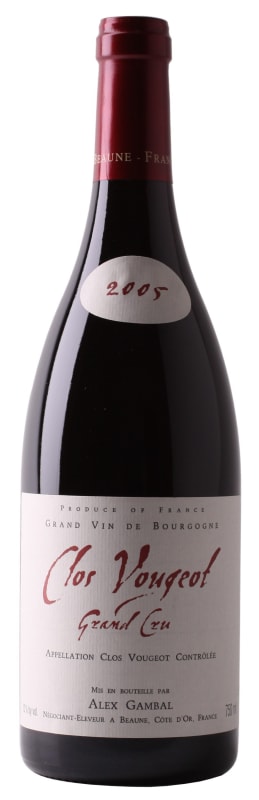 Alex Gambal Clos Vougeot Grand Cru 2005 Front Bottle Shot