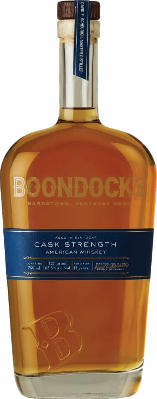 Boondocks Cask Strength American Whiskey Front Bottle Shot