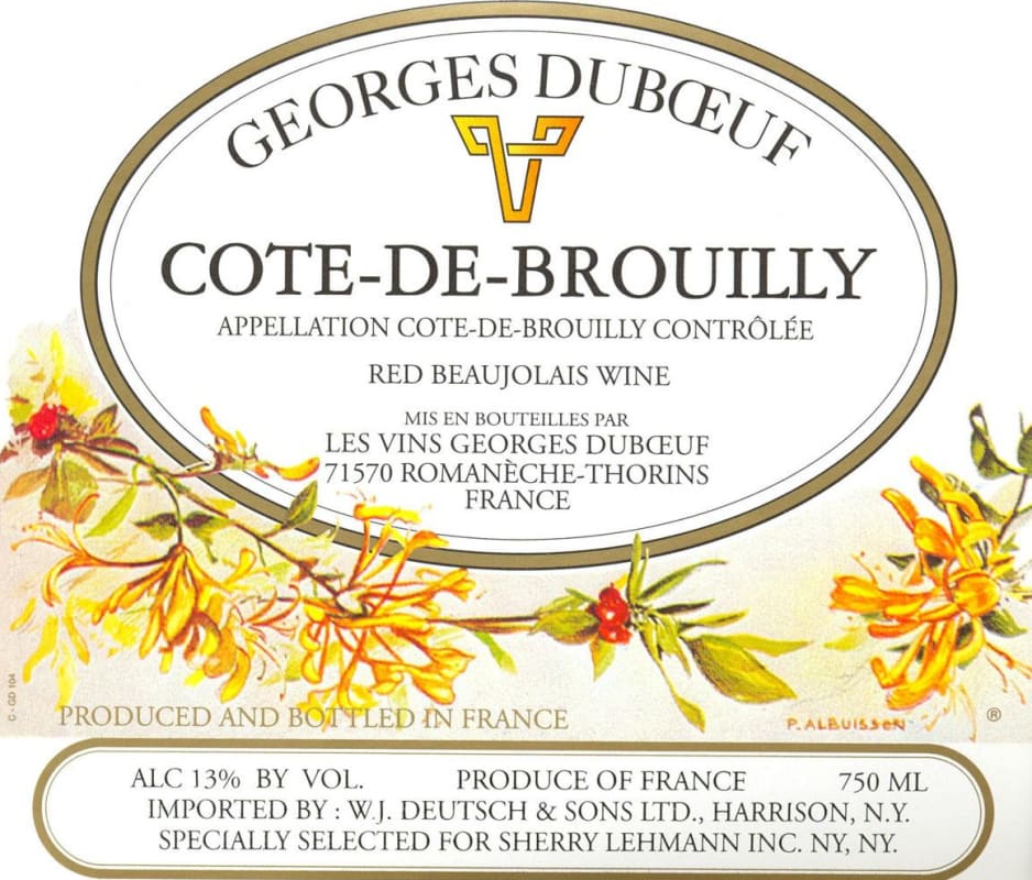 Duboeuf Beaujolais Cote de Brouilly 2010 Front Label