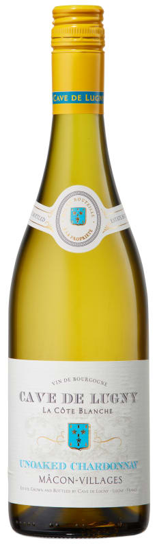Cave de Lugny Macon Villages La Cote Blanche 2023 Front Bottle Shot