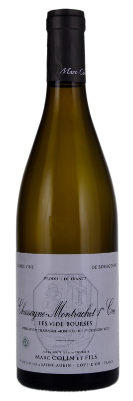 Marc Colin Chassagne-Montrachet Vide Bourse Premier Cru 2018 Front Bottle Shot
