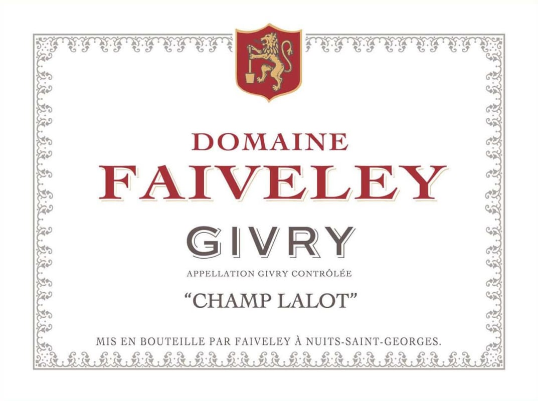 Faiveley Givry Champ Lalot Pinot Noir 2007 Front Label