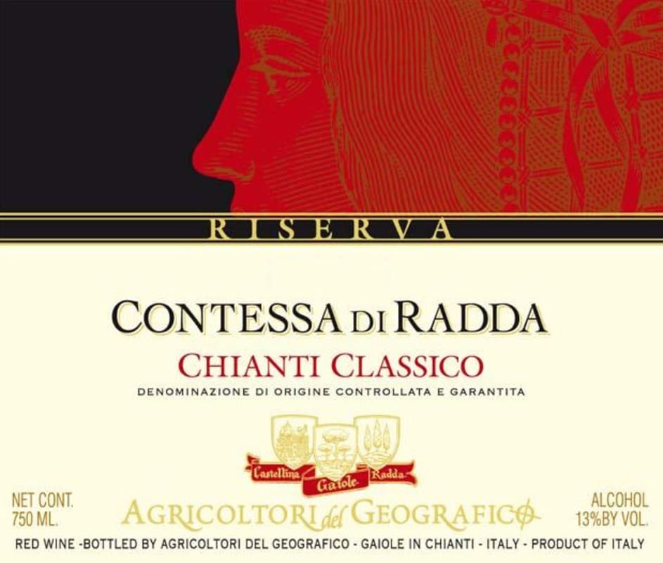 Chianti Geografico Chianti Classico Contessa di Radda Riserva 2012 Front Label