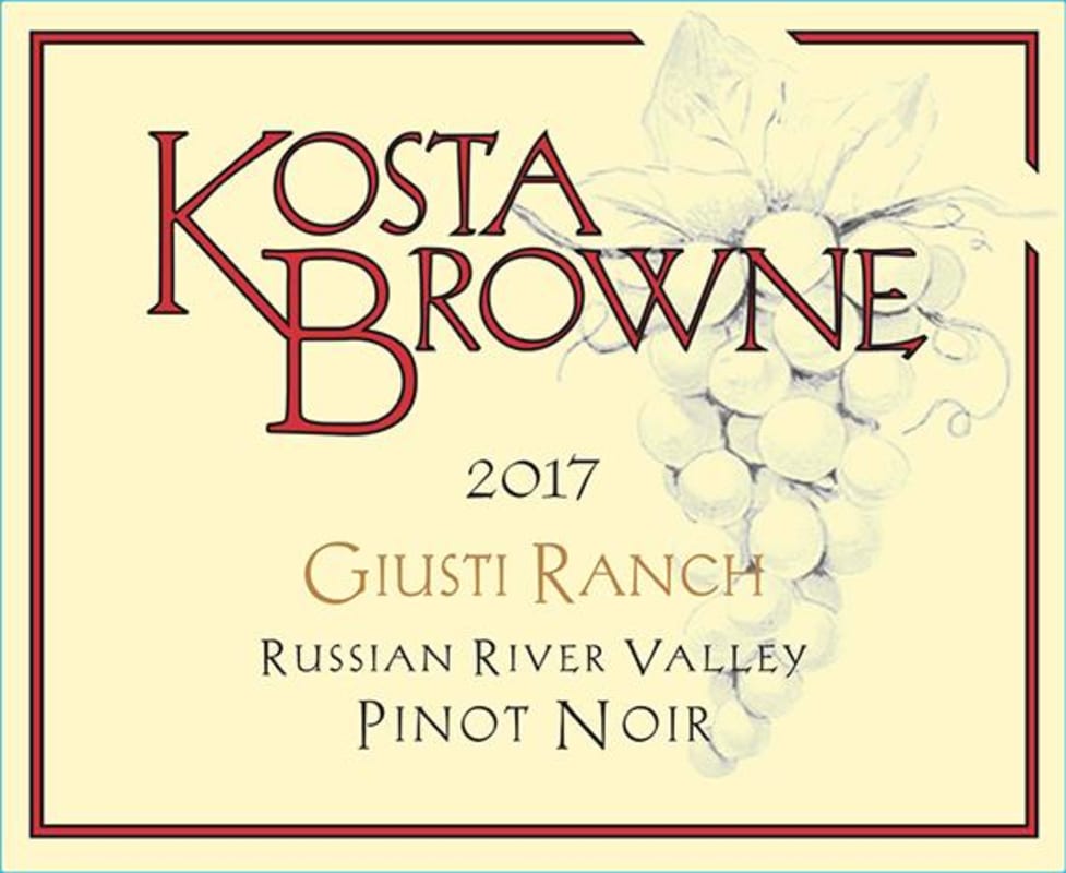 Kosta Browne Giusti Ranch Pinot Noir (1.5 Liter Magnum) 2017 Front Label