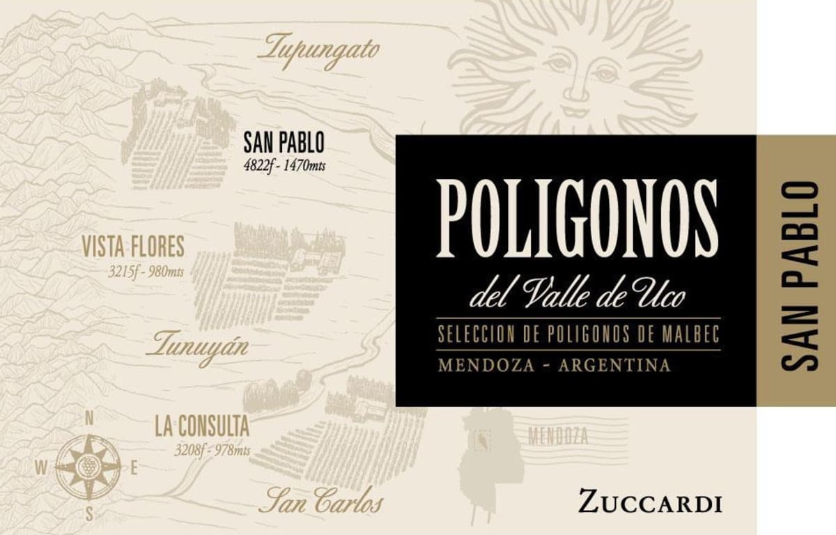Zuccardi Poligonos del Valle de Uco San Pablo Malbec 2015 Front Label