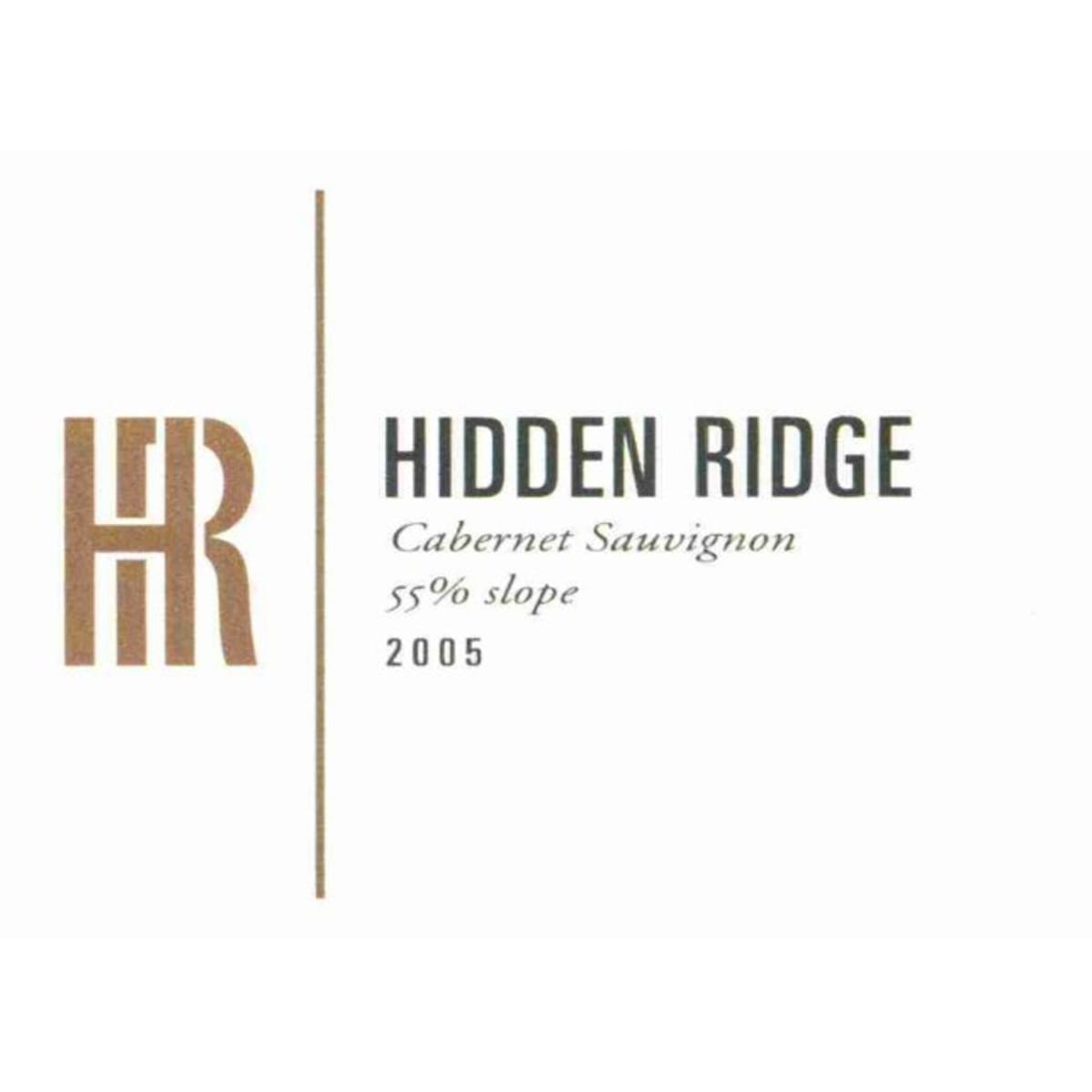 Hidden Ridge 55% Slope Cabernet Sauvignon 2005