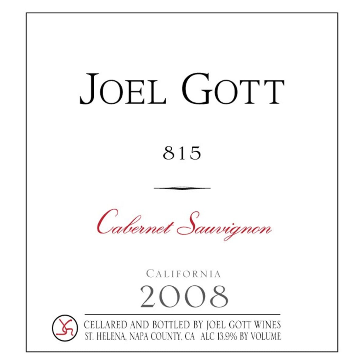 Joel Gott Blend No. 815 Cabernet Sauvignon 2008 Wine