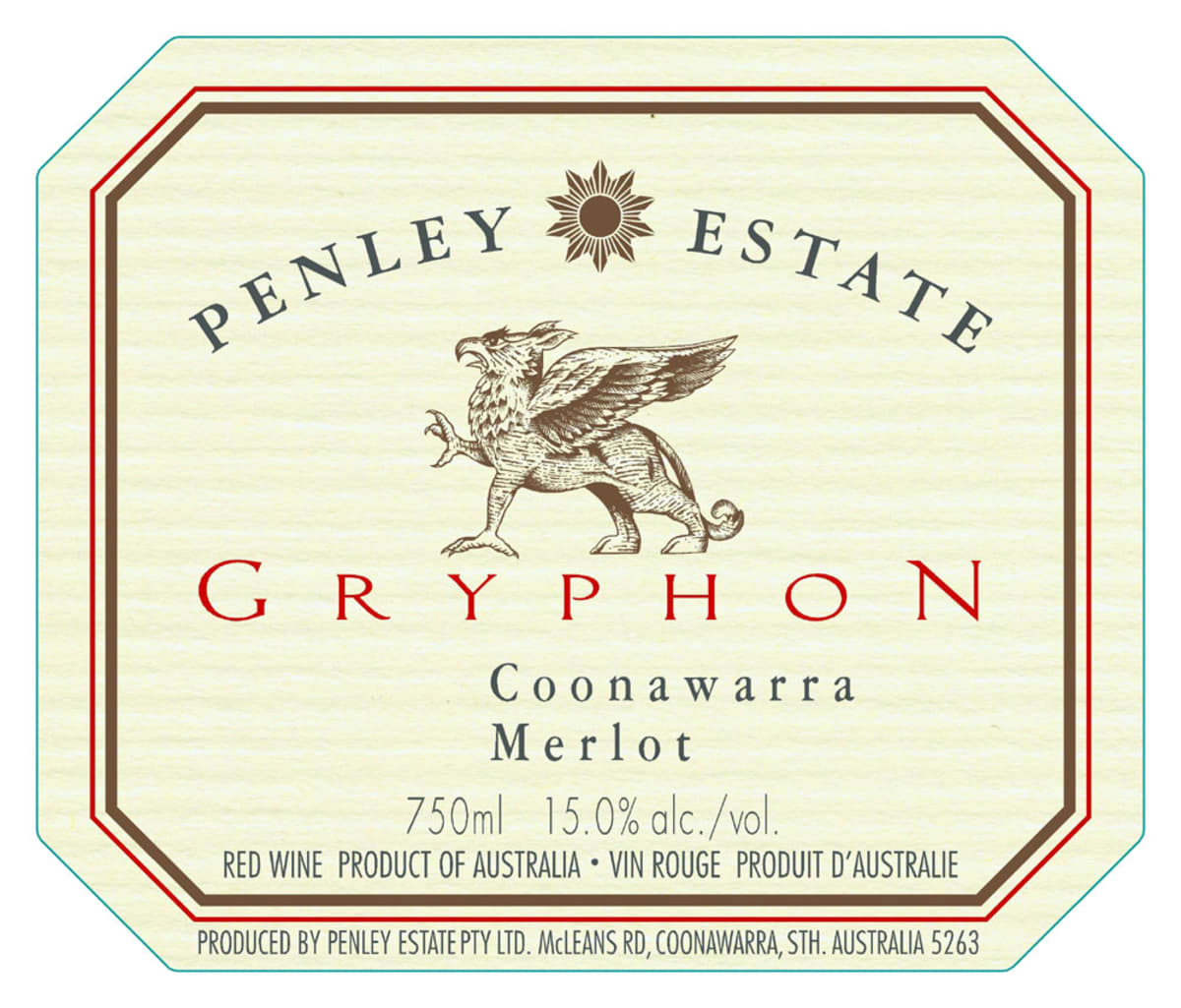 Penley Gryphon Merlot 2008 Front Label