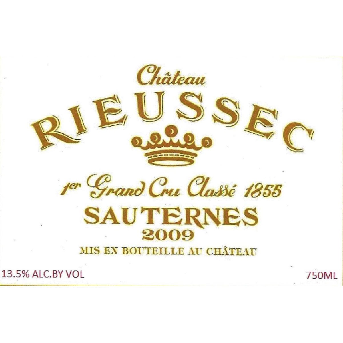 Chateau Rieussec Sauternes 2009 | Wine.com