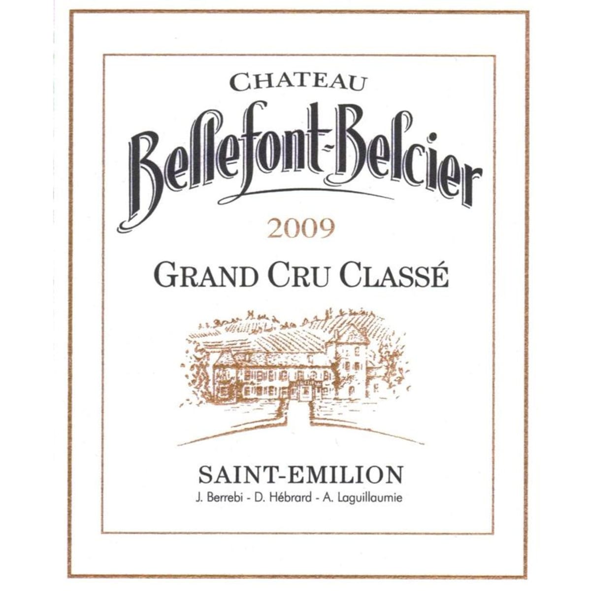 Chateau Bellefont Belcier  2009 Front Label