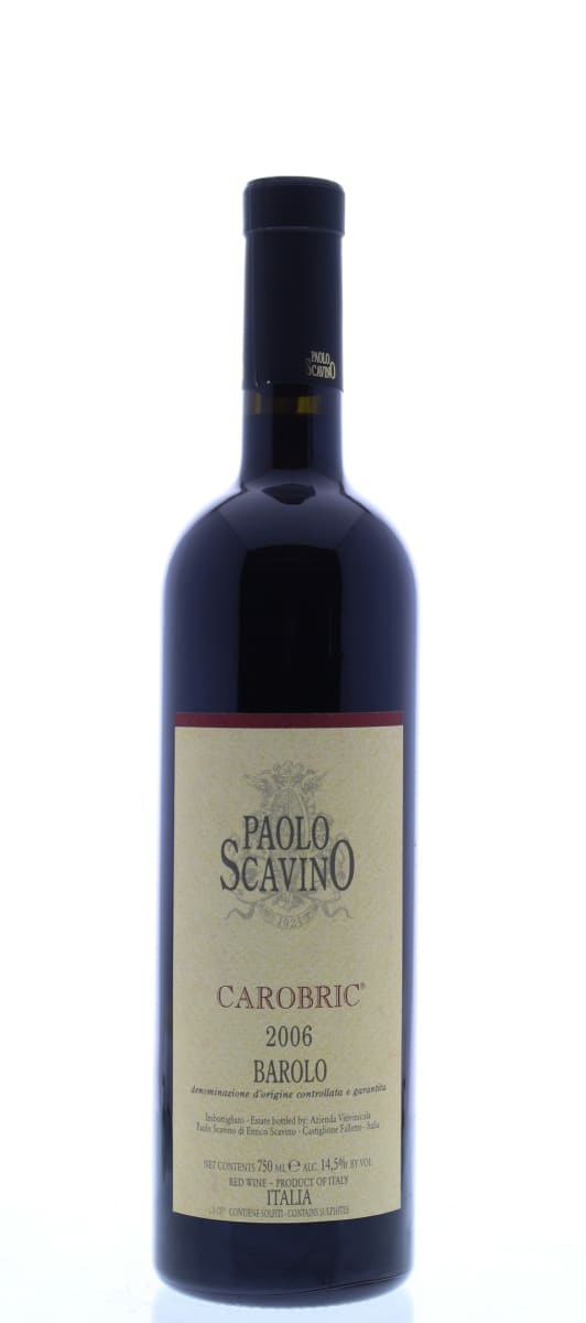 Paolo Scavino Barolo Carobric 2006 Front Bottle Shot