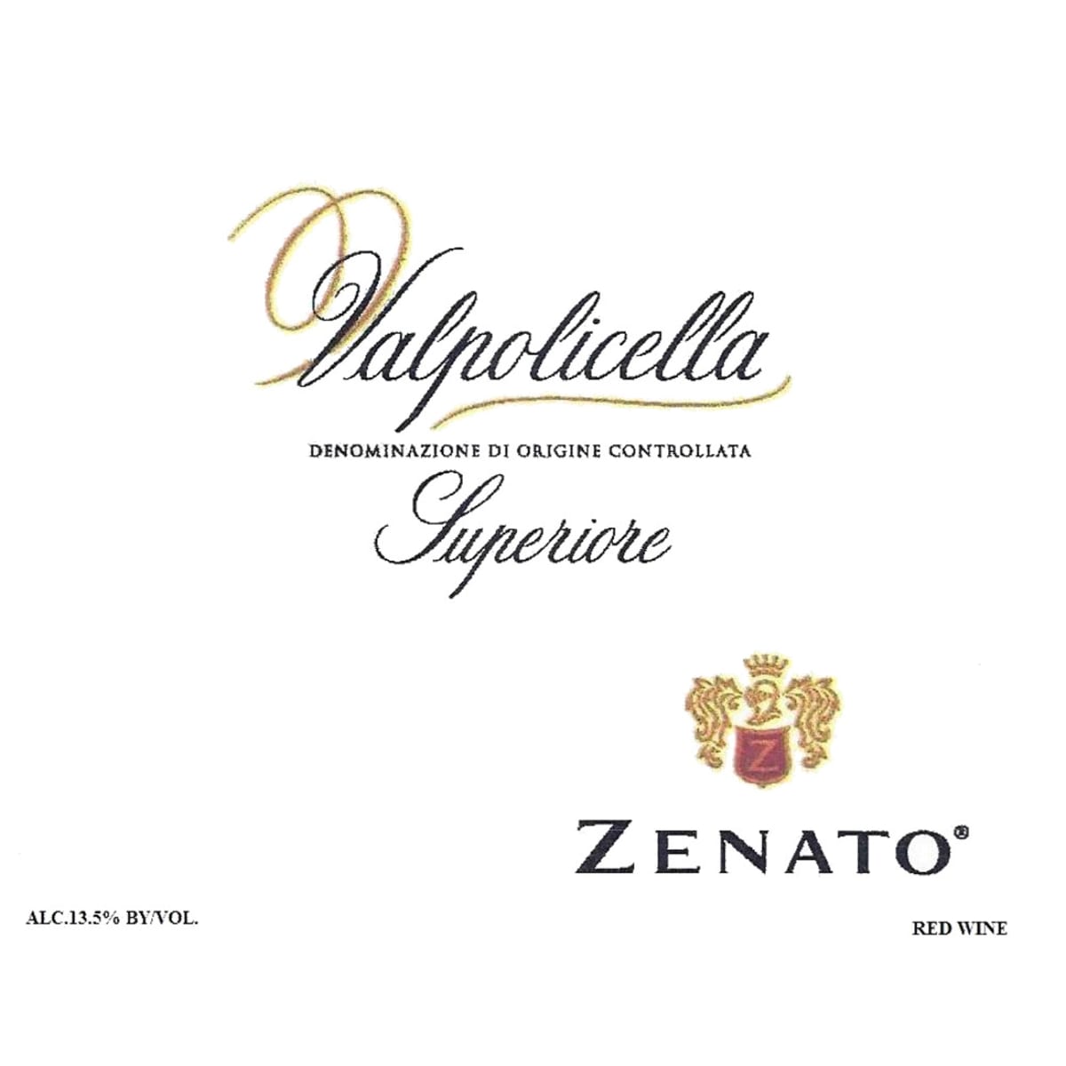 Zenato Valpolicella Superiore 2009 Front Label