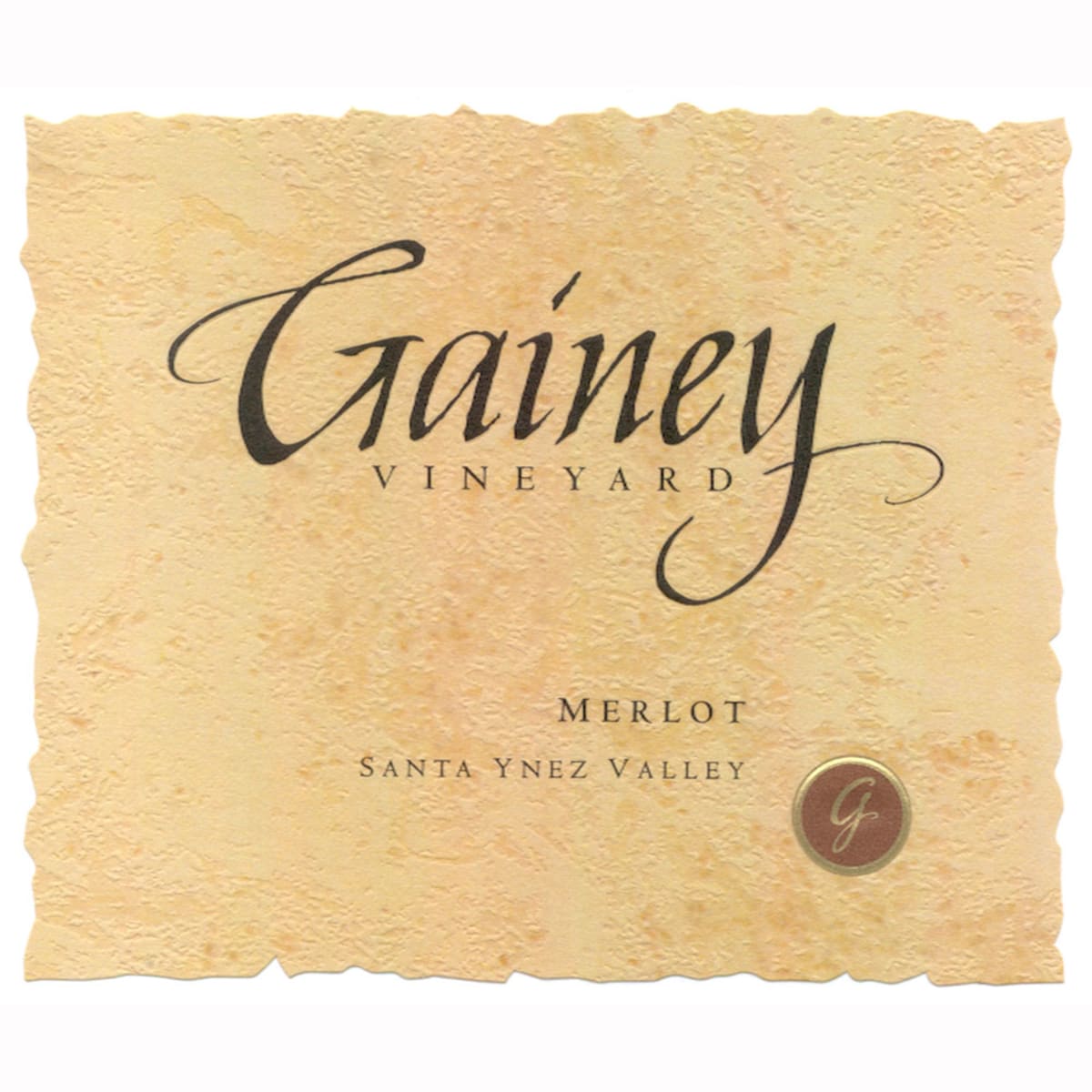 Gainey Merlot 2008 Front Label