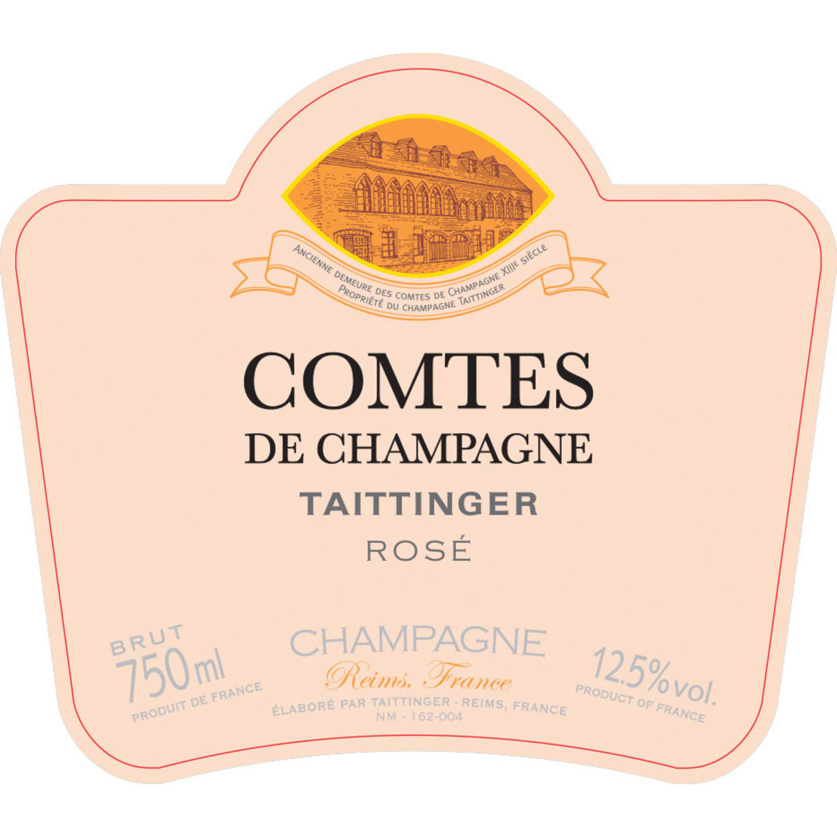 Taittinger Comtes de Champagne Rose 2005 Front Label