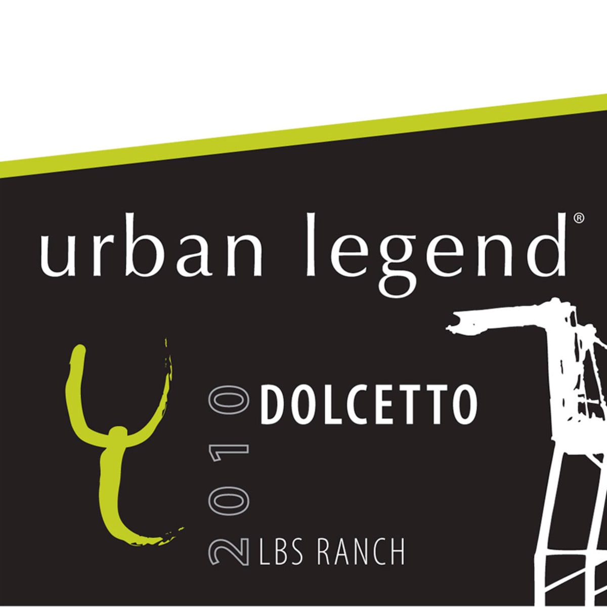 Urban Legend Cellars Dolcetto 2010 Front Label