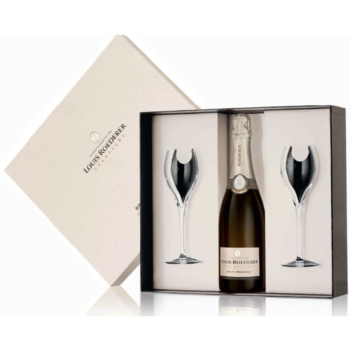 LOUIS ROEDERER COLLECTION 2本セット Louis Roederer Brut Premier Champagne Gift Boxed with 2 Glasses