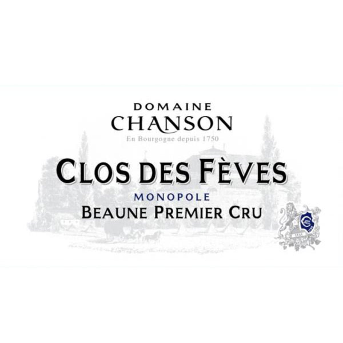 Chanson Pere & Fils Beaune Clos des Feves Premier Cru Monopole 2009 Front Label