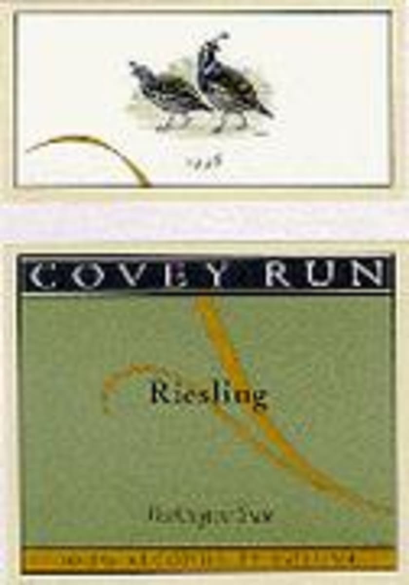 Covey Run Riesling 1999 Front Label