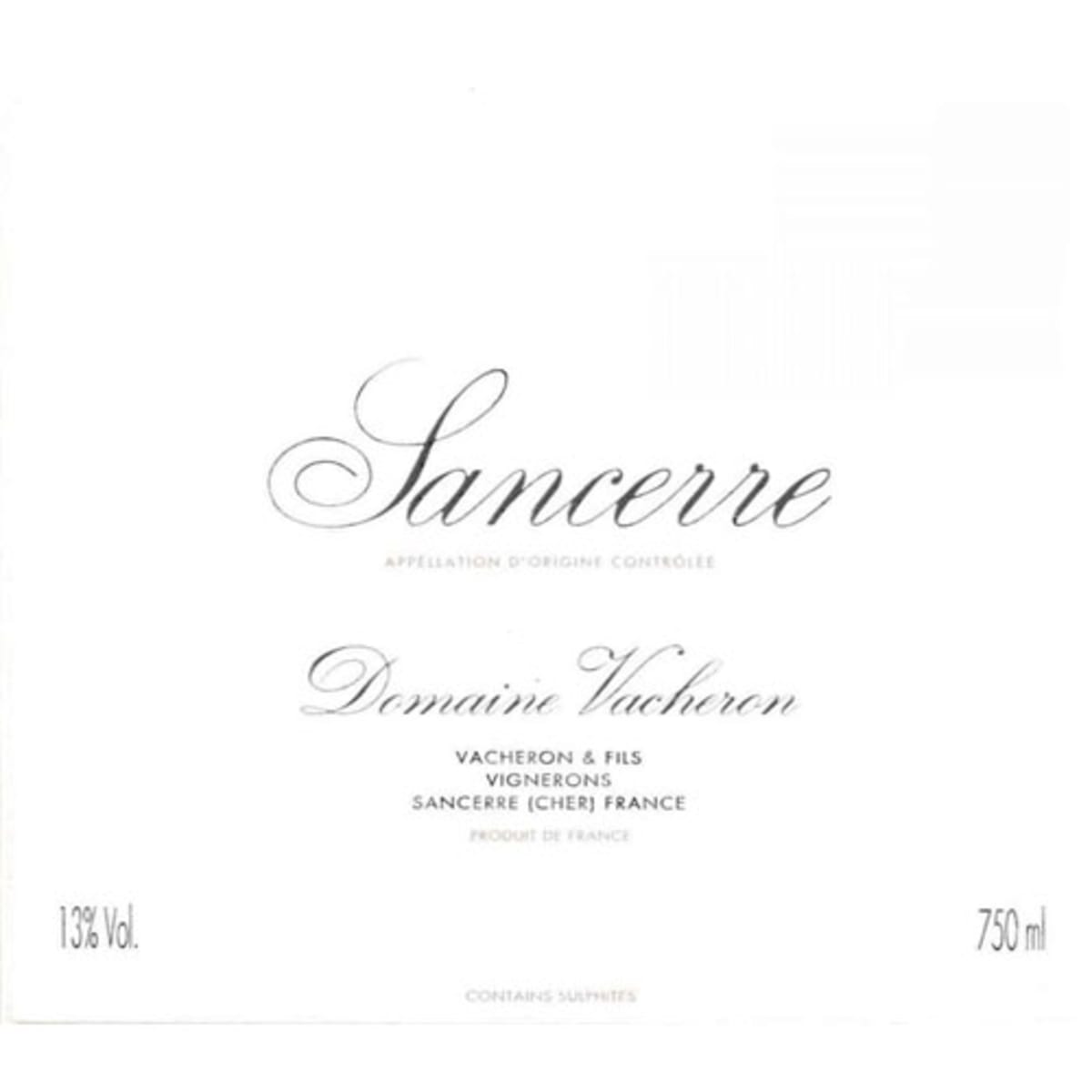 Domaine Vacheron Sancerre 2013 Front Label