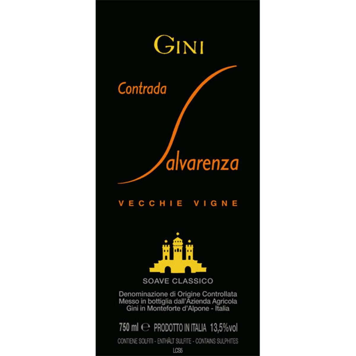 Gini Soave Classico Contrada Salvarenza Vecchie Vigne 2011 Front Label