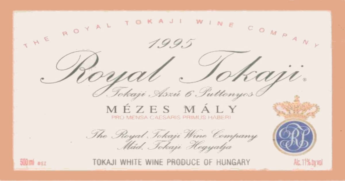Royal Tokaji Tokaj Mezes Maly Aszu 6 Puttonyos 1995 Front Label